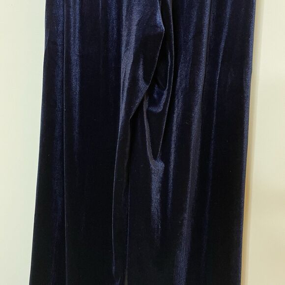 Misa Los Angeles Aliya Velvet Pant Wide Leg Full Length Date Trip Blue XS NWOT - Picture 8 of 12